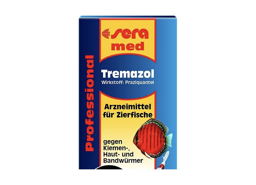 Produktabbildung: Sera med Professional Tremazol – Zur Behandlung gegen Kiemenwürmer, Hautwürmer, Bandwürmer und Schuppenwürmer